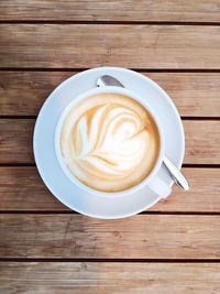 Directly above shot of coffee cup