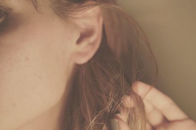 Close-up portrait of a young woman