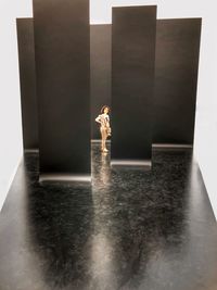 Digital composite image of toy on table at home