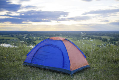 Tent against sky