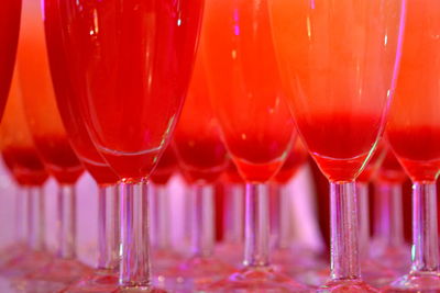 Close-up of beer in glass