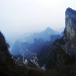 High angle view of landscape against sky