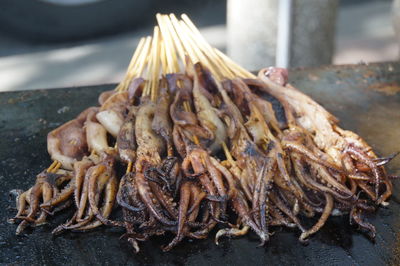 Close-up of carrots in market