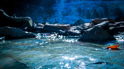 Close-up of waterfall