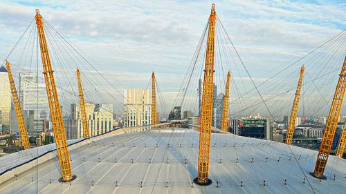 View of suspension bridge against sky