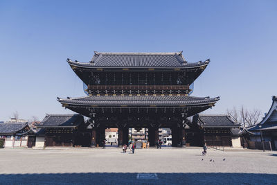 View of temple against clear sky