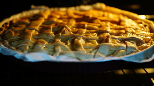 Close-up of dessert on table