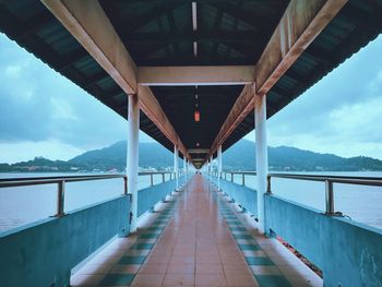 View of bridge over river against sky