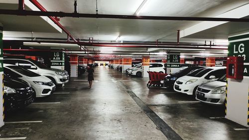 Cars parked in parking lot