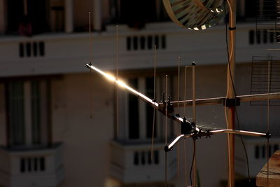 Close-up of illuminated lamp