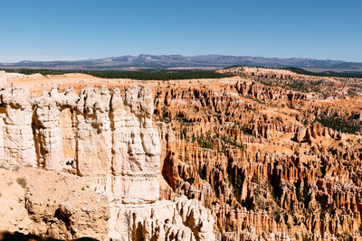 Scenic view of rock formations against sky