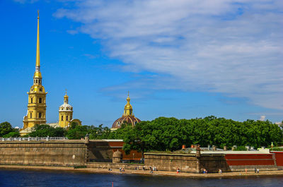 View of building against cloudy sky