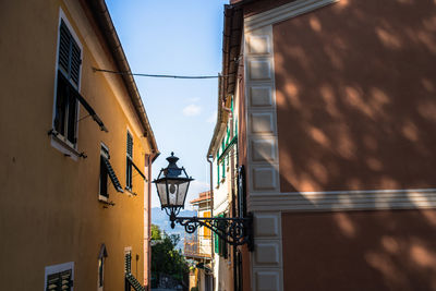 Low angle view of buildings against sky