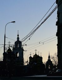 Low angle view of building against clear sky