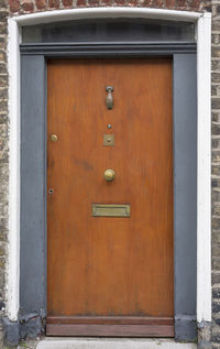 Close-up of closed door