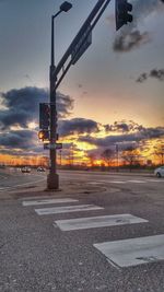 Road at sunset