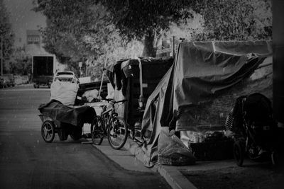 Man sleeping on road