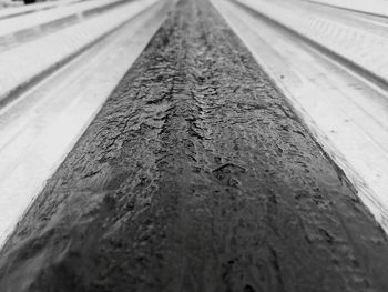 Close-up of railroad track