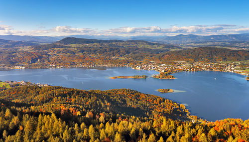 Scenic view of lake in austria