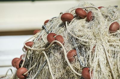 Close-up of fishing net