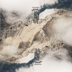 Low angle view of giraffe against sky