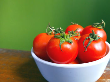 Close-up of cherry tomatoes on table