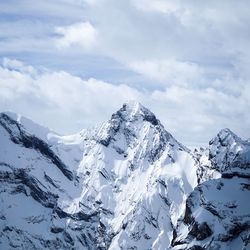 Snow covered mountain against sky