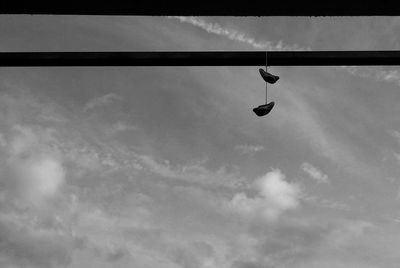 Low angle view of street light against sky