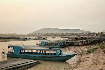 Boats in harbor