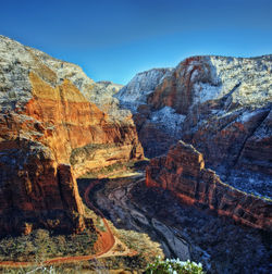 Rock formations on mountain