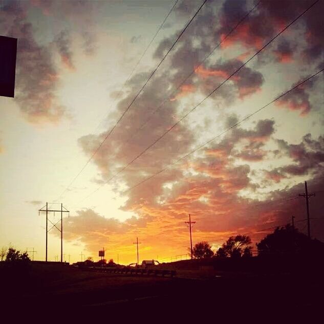 sunset, silhouette, electricity pylon, power line, sky, orange color, electricity, fuel and power generation, cloud - sky, power supply, beauty in nature, connection, scenics, low angle view, cable, dramatic sky, cloud, nature, tree, cloudy