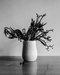 Potted plant on table