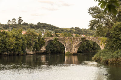 Bridge over river against sky