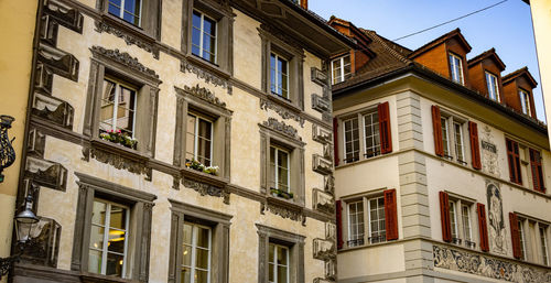 Low angle view of residential buildings