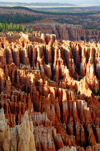 Aerial view of rock formations