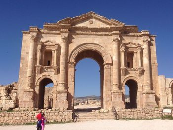 Low angle view of old ruins