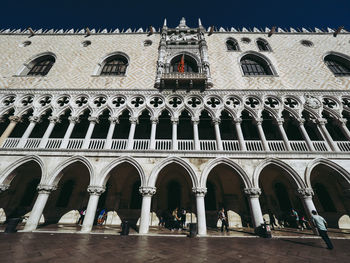 Low angle view of historical building against sky