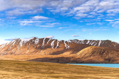 Beautiful view along the godley peaks road to the adrians place, canterbury, new zealand.