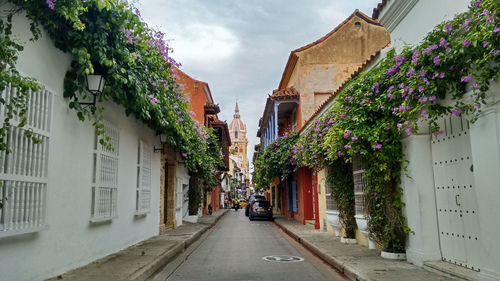 Street amidst buildings against sky