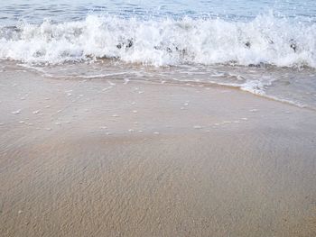 Waves rushing towards shore