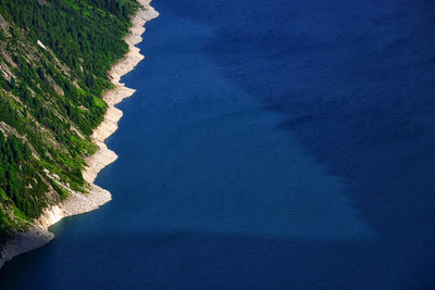 High angle view of sea