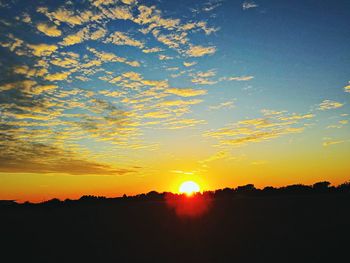 Sunset over landscape