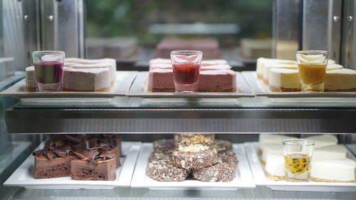 Various food on display at store