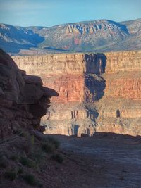 Scenic view of rocky mountains