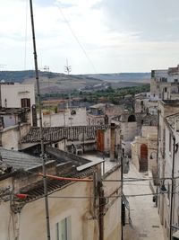 High angle view of townscape against sky