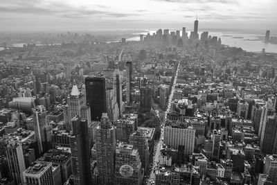 Aerial view of buildings in city