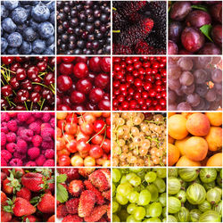 Digital composite of fruits in container