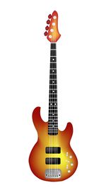 Close-up of guitar against white background