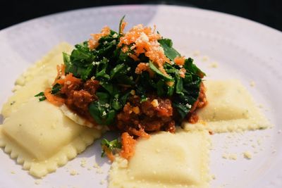 Close-up of food in plate