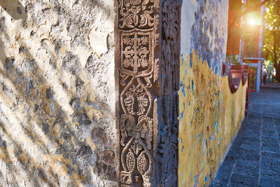 Close-up of wall in old building